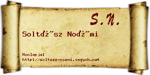 Soltész Noémi névjegykártya